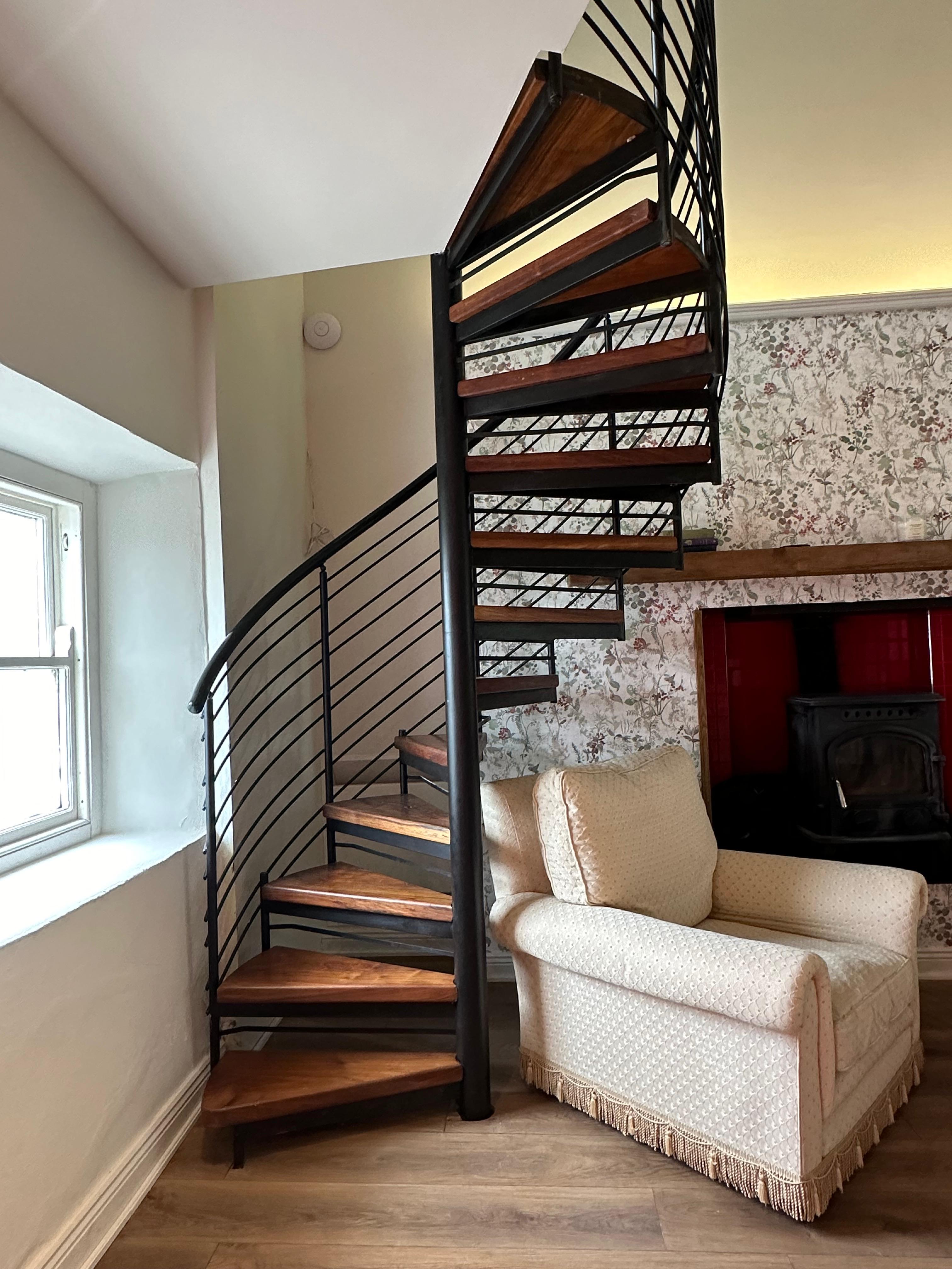 The Little Red Door Cottage, Loughnavalley Cottages, Living Space Stairs, Self Catering Houses Ireland