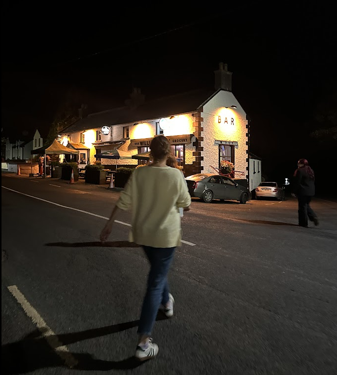 Foxes Bar straight across the road from Loughnavalley Cottages