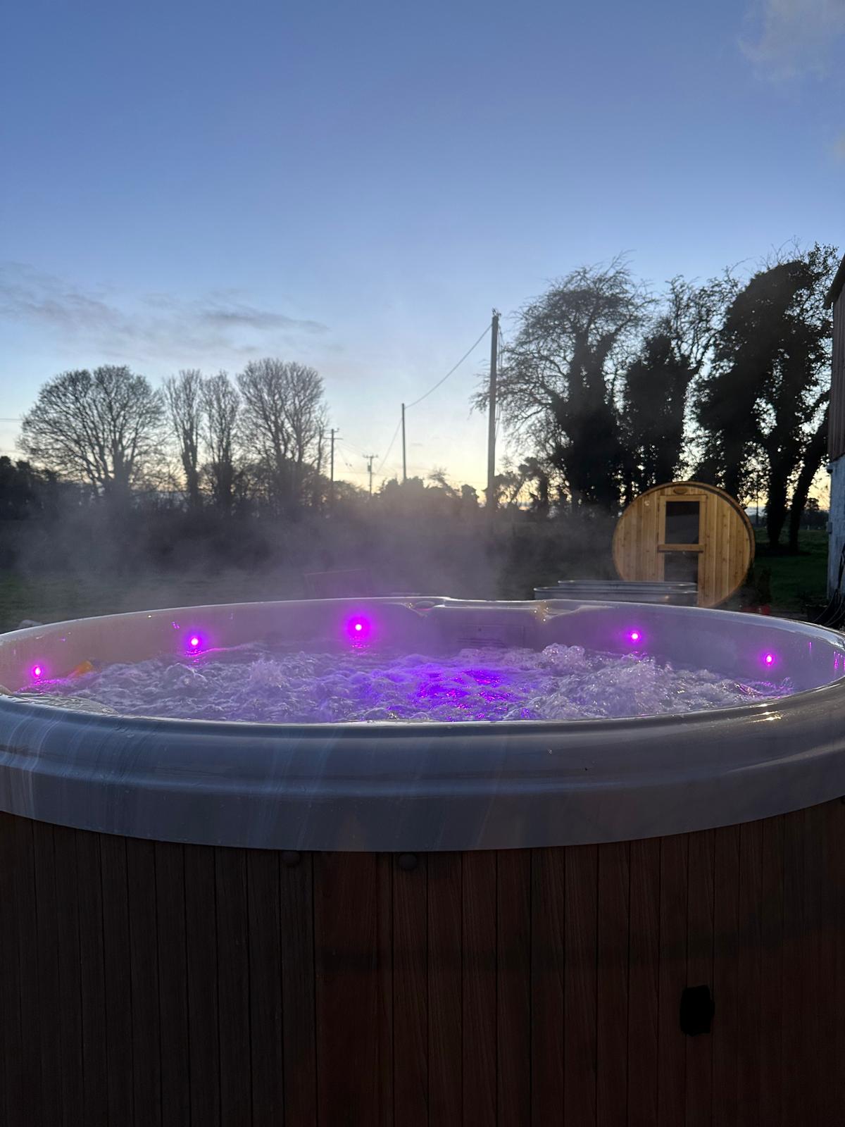 Loughnavalley Cottages, Sauna Hot Tub area, Hen Party Houses Ireland